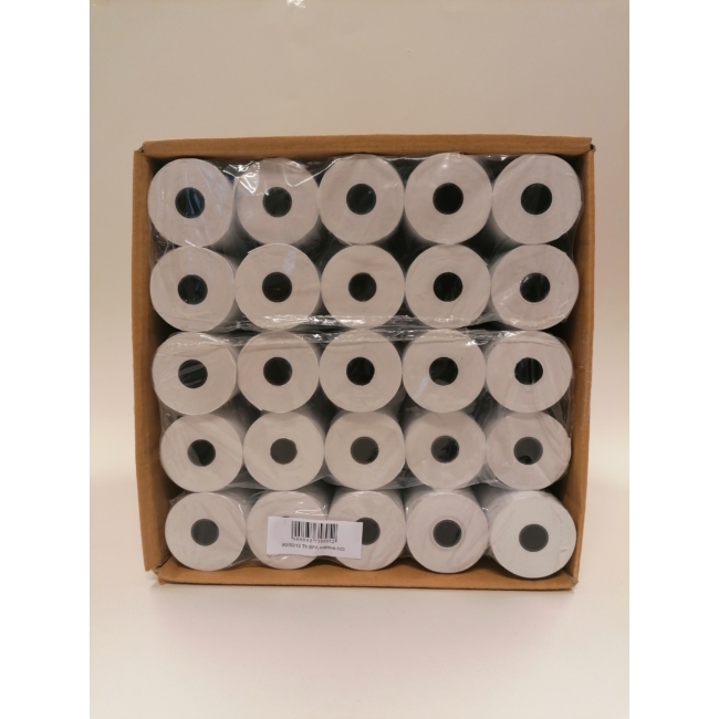 Blokknyomtató hőpapír  80x40/12  17 méter BPA mentes papír KARTON  (75 tekercs) 