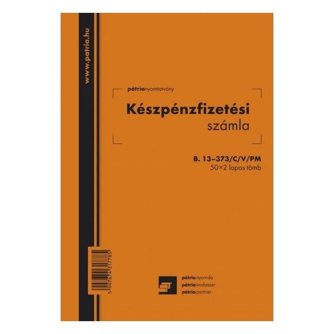 Kp.számla A/5 (50x2) álló PÁTRIA B.13-373/C/V/PM